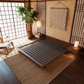 Japanese Style King Floor Bed Frame, 5.9 Low Profile Metal Frame,