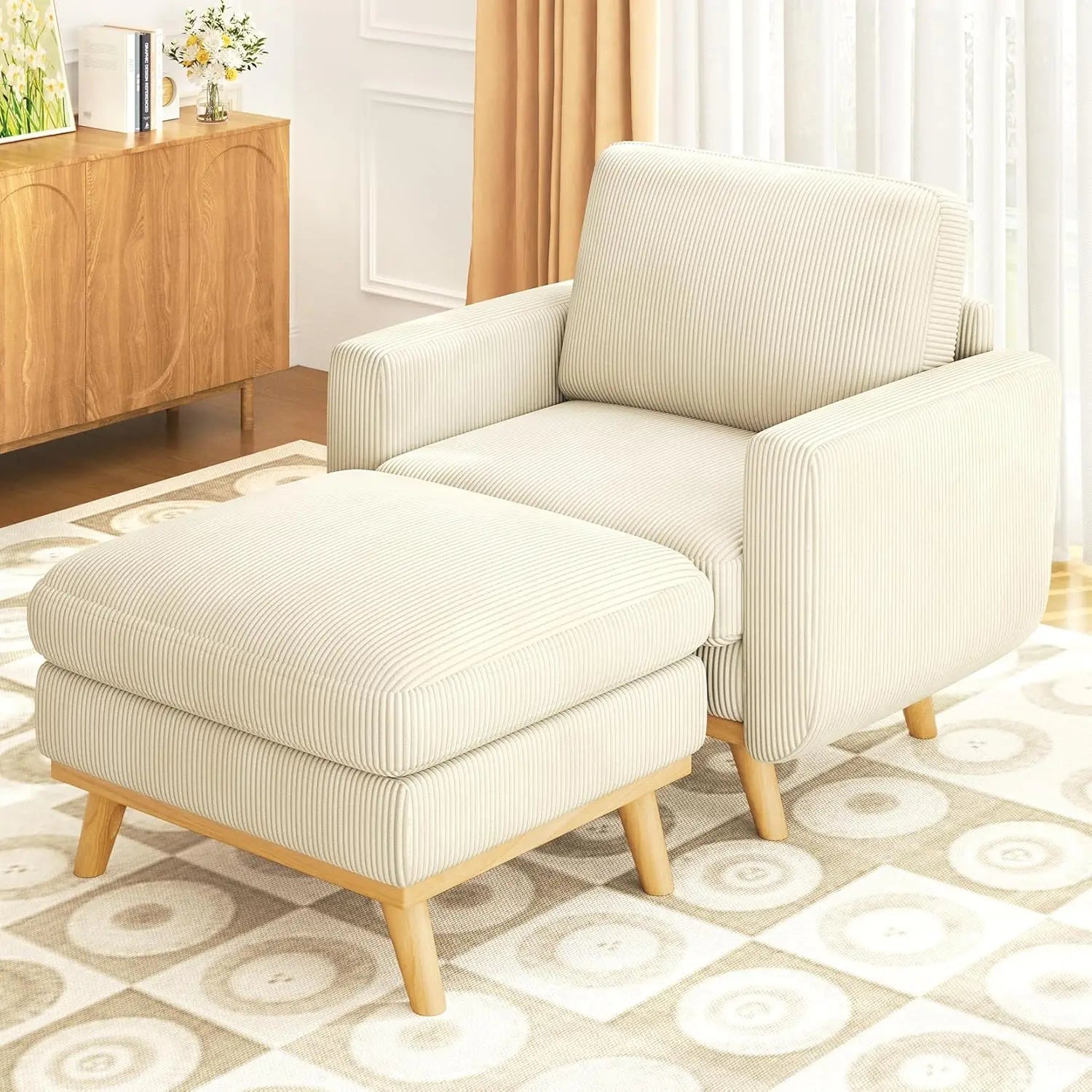 97" L-Shape Modular Sectional Sofa Corduroy 3-Seat, 2-seat & single Seat, Many colors
