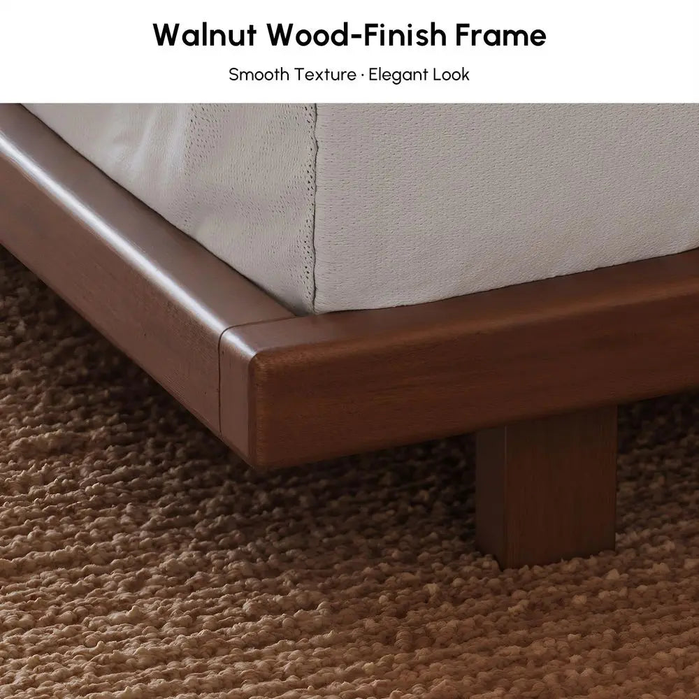 Japanese Style King Floor Bed Frame, 5.9 Low Profile Metal Frame,
