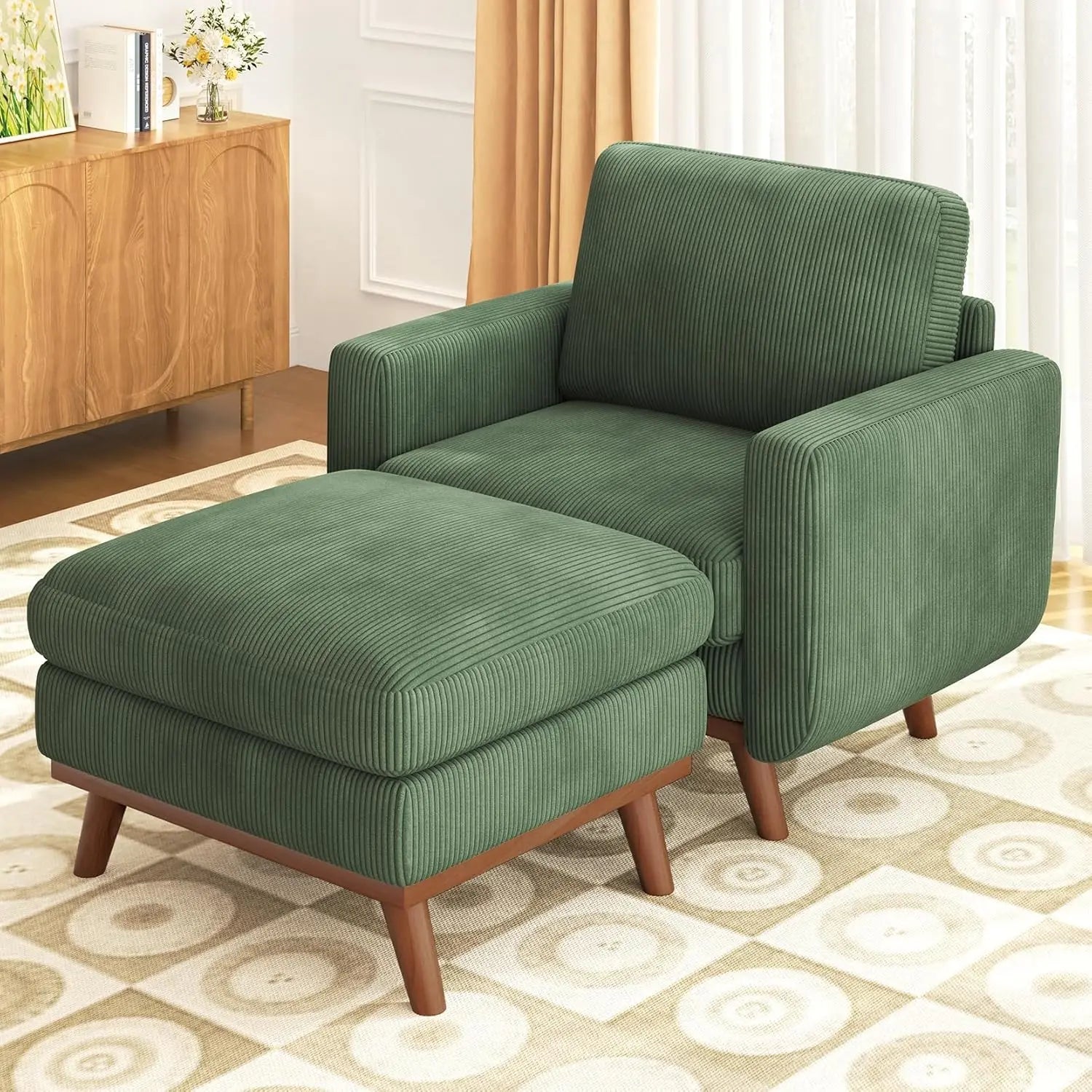97" L-Shape Modular Sectional Sofa Corduroy 3-Seat, 2-seat & single Seat, Many colors