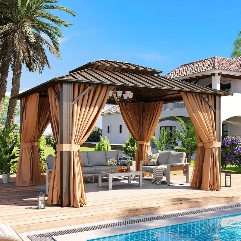 Aoxun 10x12 Gazebo Hardtop Gazebo