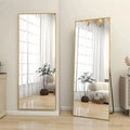 56"x21.2" Full Length Floor Mirror Rectangular Gold Frame