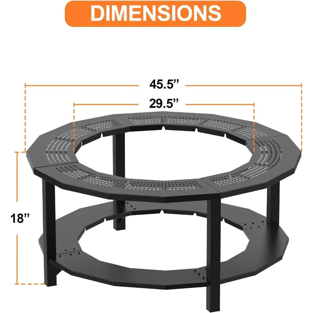 Portable Outdoor Fire Pit Table for Solo Stove Fire, Smokeless