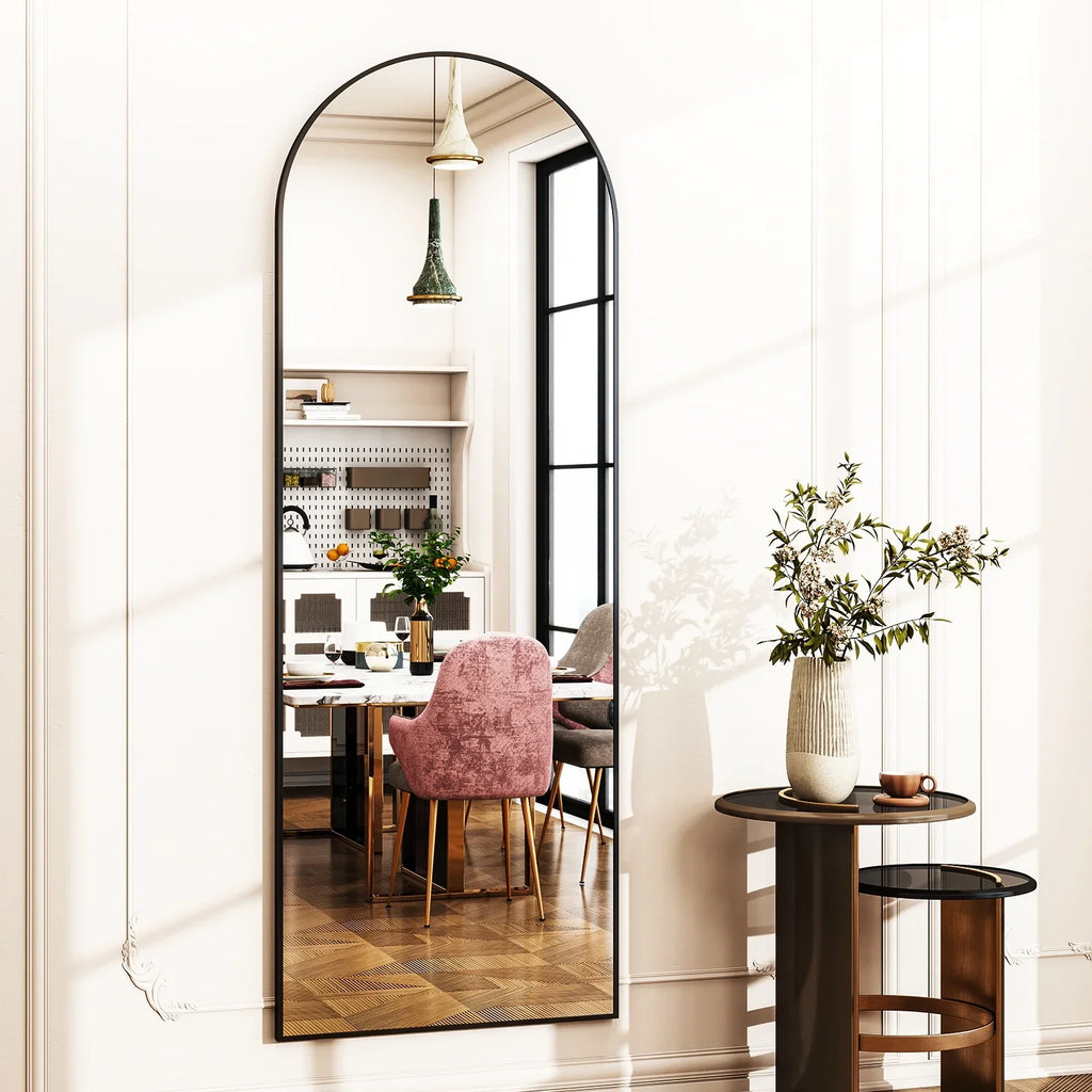 59x16, 64x21, 71x26, Black Arched Full-Length Mirror Free StandingStyling
