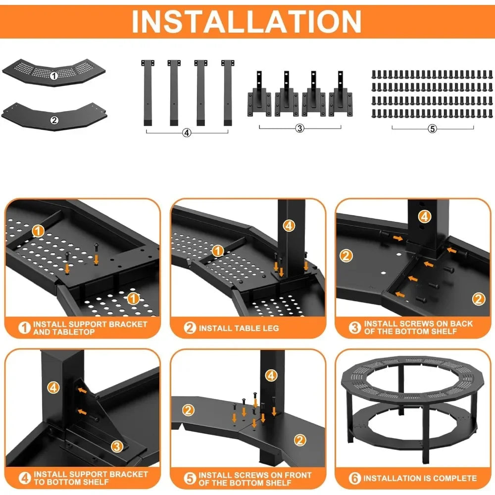 Portable Outdoor Fire Pit Table for Solo Stove Fire, Smokeless