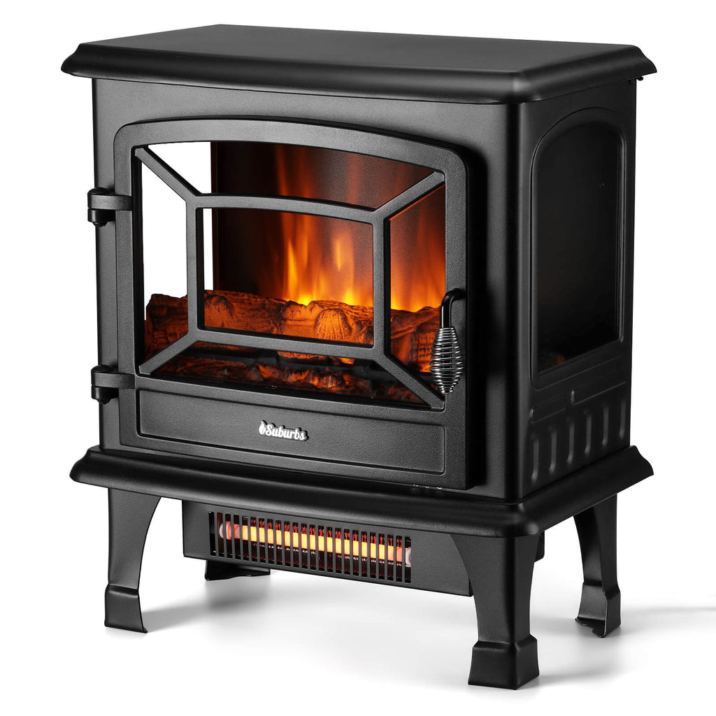 Suburbs TS20-SD Electric Fireplace Stove Heater with Sound