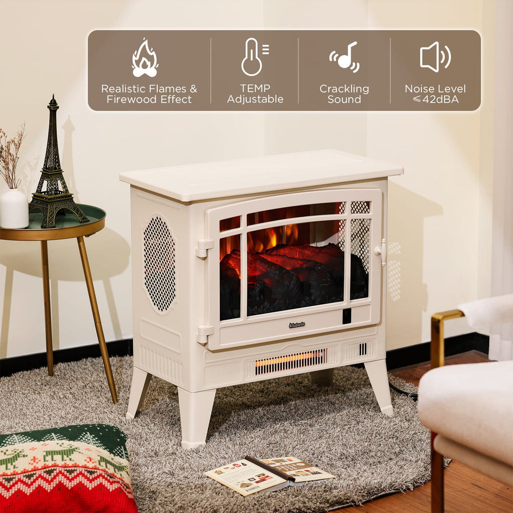 Suburbs TS25 Smart Electric Fireplace Stove Heater, WiFi Enabled
