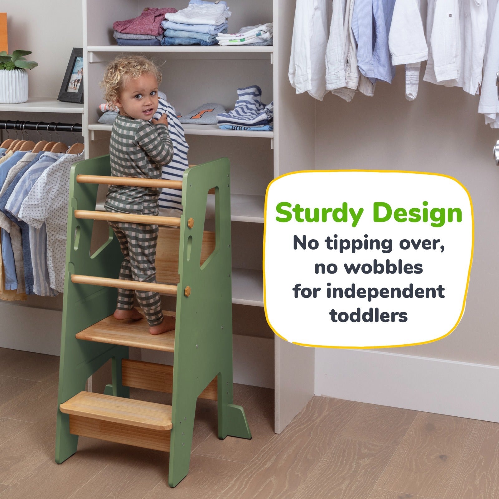 Montessori Toddler Tower - Adjustable Kitchen Stool Helper