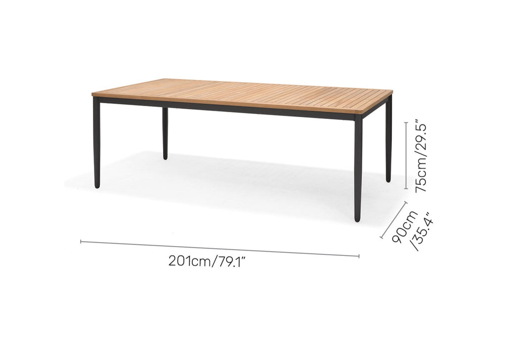 Topaz 9 Piece Teak Big Rectangular Dining Set