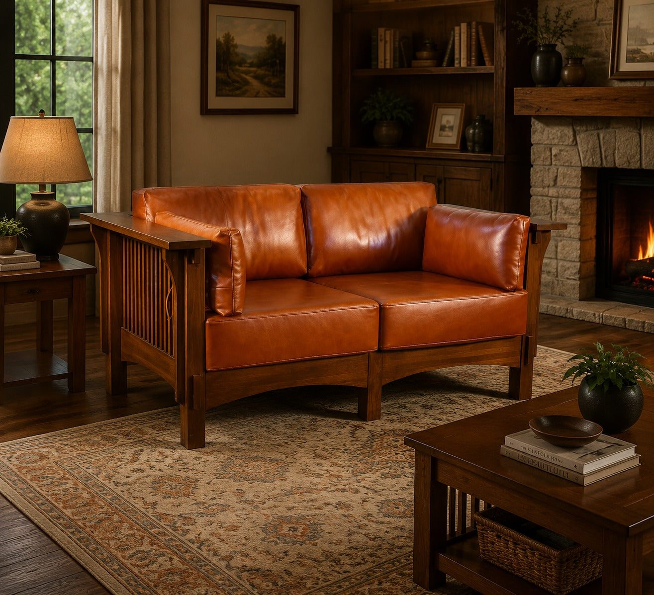Arts and Crafts / Craftsman Crofter Style Love Seat