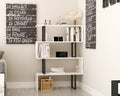 Adriana 49" Tall Metal Manufactured Wood Geometric Bookcase
