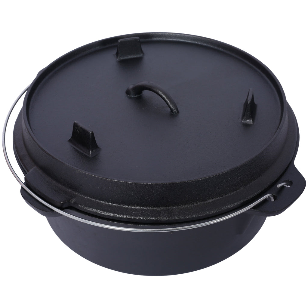 Pre-Seasoned Cast Iron Dutch Oven With Skillet Lid