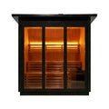 Custom 4-Person Luxury Spruce Outdoor Steam Sauna With Heater And Stones [Made-To-Order] (SAK87912)