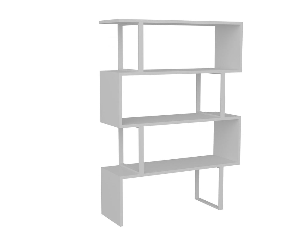 Adriana 49" Tall Metal Manufactured Wood Geometric Bookcase