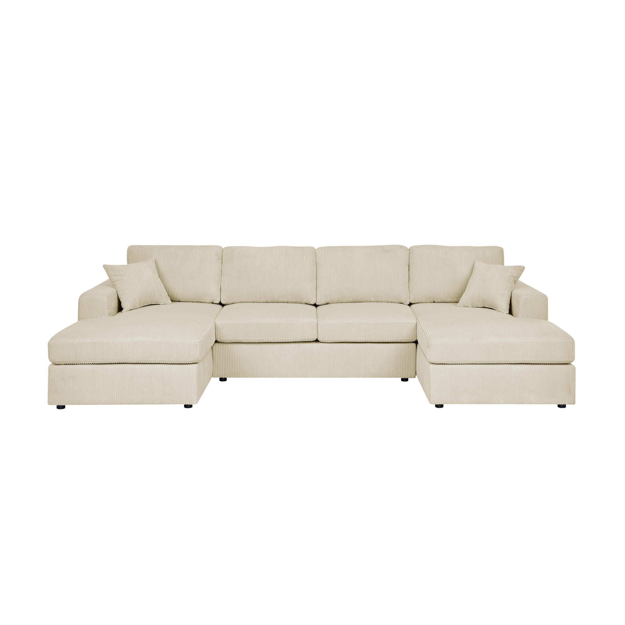 3 Piece Double Chaise Sectional Sofa