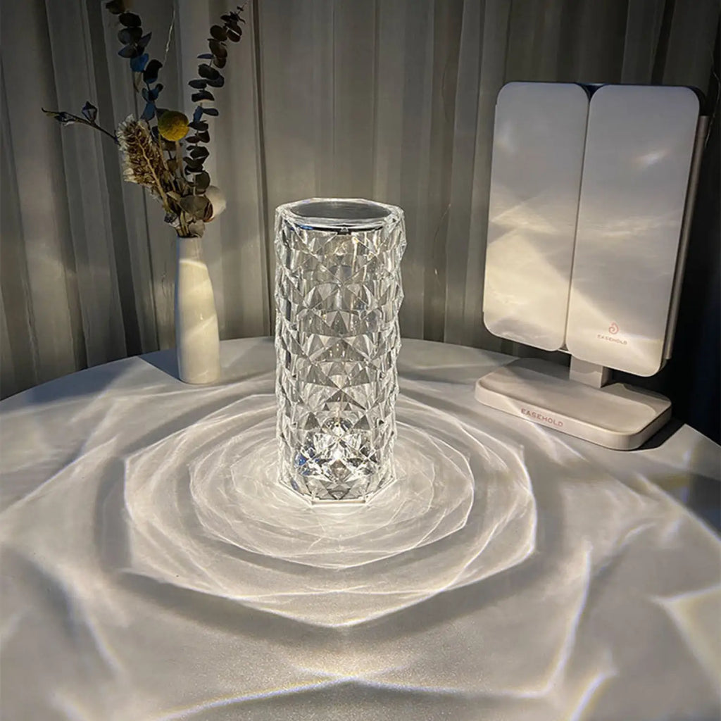 Elegant USB Table Lamp with 16-Color Crystal Lighting