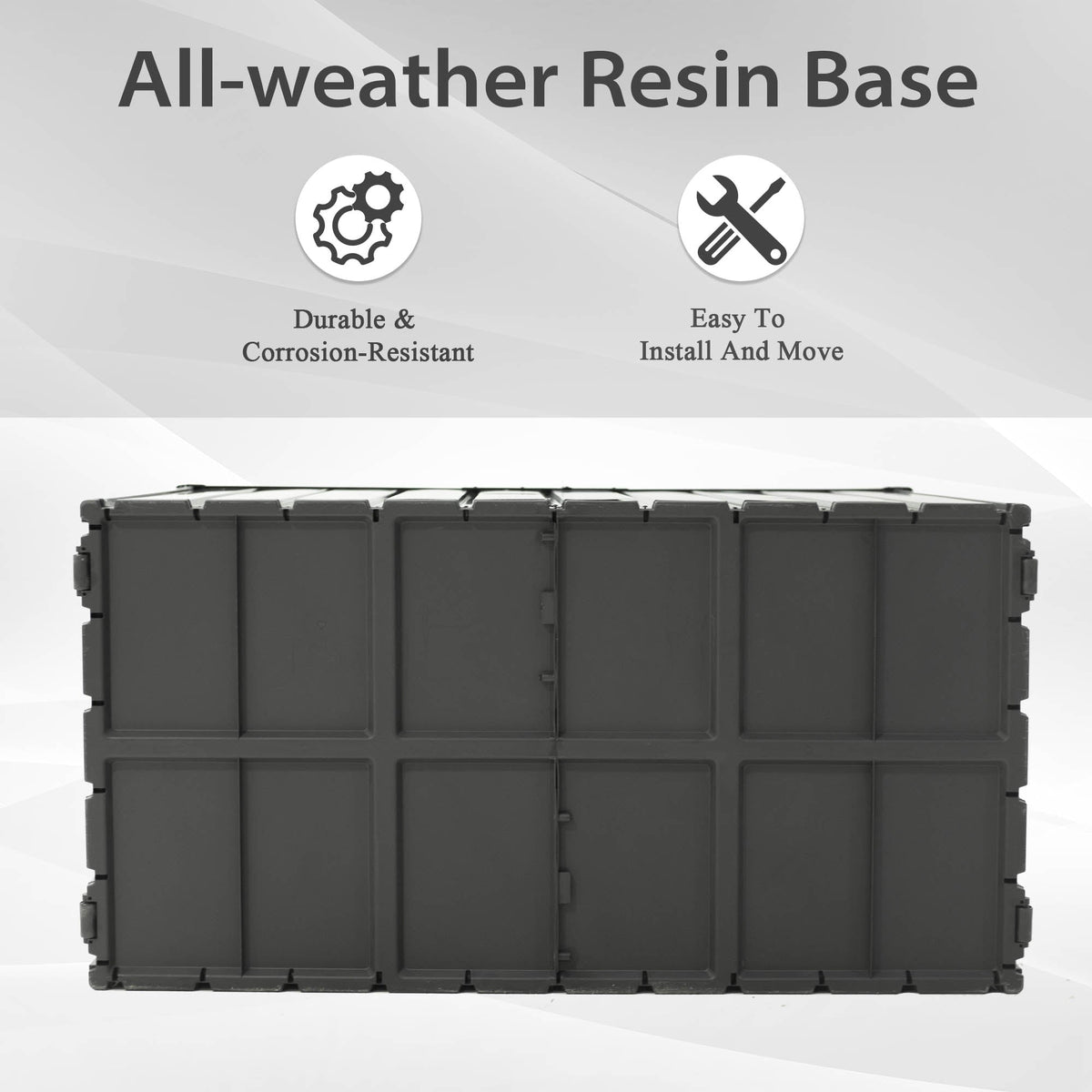 160 Gallon Outdoor Storage Deck Box Waterproof, Large Patio Storage Bin