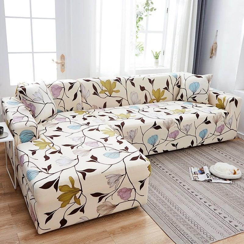 Geometric Sofa Cover Couch Cover Elastic Sofa Covers For Living Room Corner L Shaped Chaise Longue Armchair Sofa Slipcover Stretch Elastic L-Type Chaise Sofa Couch Furniture Protector For Living Room