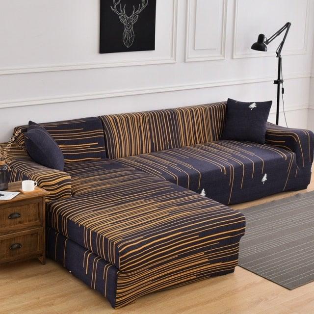 Geometric Sofa Cover Couch Cover Elastic Sofa Covers For Living Room Corner L Shaped Chaise Longue Armchair Sofa Slipcover Stretch Elastic L-Type Chaise Sofa Couch Furniture Protector For Living Room