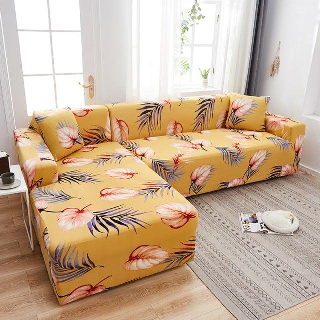 Geometric Sofa Cover Couch Cover Elastic Sofa Covers For Living Room Corner L Shaped Chaise Longue Armchair Sofa Slipcover Stretch Elastic L-Type Chaise Sofa Couch Furniture Protector For Living Room