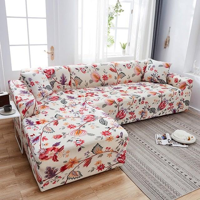 Geometric Sofa Cover Couch Cover Elastic Sofa Covers For Living Room Corner L Shaped Chaise Longue Armchair Sofa Slipcover Stretch Elastic L-Type Chaise Sofa Couch Furniture Protector For Living Room