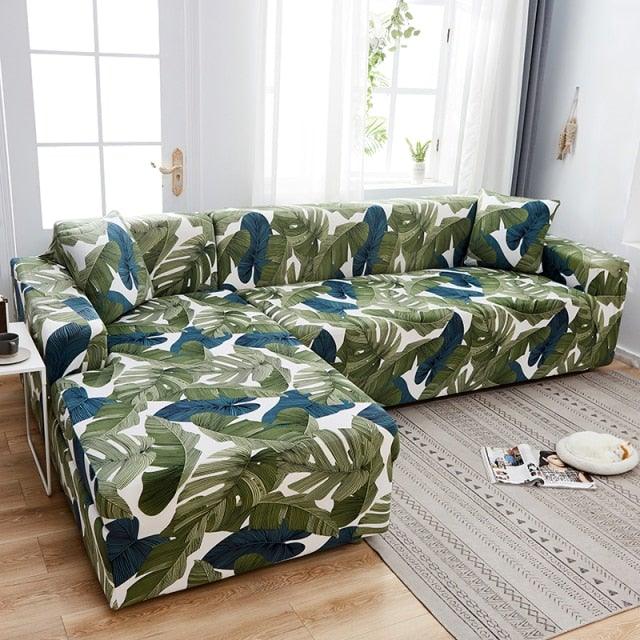 Geometric Sofa Cover Couch Cover Elastic Sofa Covers For Living Room Corner L Shaped Chaise Longue Armchair Sofa Slipcover Stretch Elastic L-Type Chaise Sofa Couch Furniture Protector For Living Room
