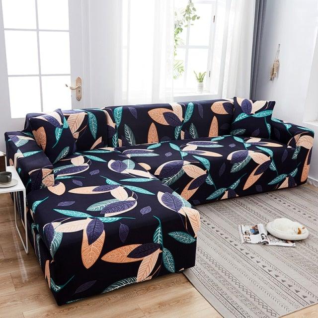 Geometric Sofa Cover Couch Cover Elastic Sofa Covers For Living Room Corner L Shaped Chaise Longue Armchair Sofa Slipcover Stretch Elastic L-Type Chaise Sofa Couch Furniture Protector For Living Room