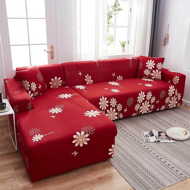 Geometric Sofa Cover Couch Cover Elastic Sofa Covers For Living Room Corner L Shaped Chaise Longue Armchair Sofa Slipcover Stretch Elastic L-Type Chaise Sofa Couch Furniture Protector For Living Room