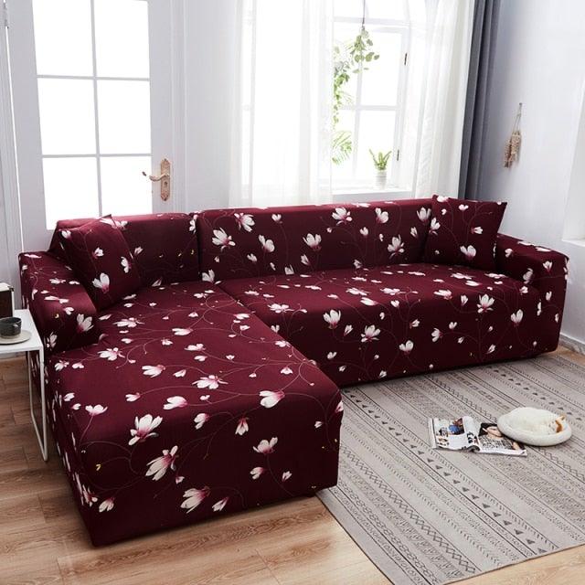 Geometric Sofa Cover Couch Cover Elastic Sofa Covers For Living Room Corner L Shaped Chaise Longue Armchair Sofa Slipcover Stretch Elastic L-Type Chaise Sofa Couch Furniture Protector For Living Room