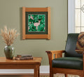 Arts & Crafts Mission Oak Framed Art with Woodland Harmony
