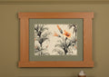 Arts & Crafts Mission Oak Framed Art with Tropical Bloom Michael's Cherry